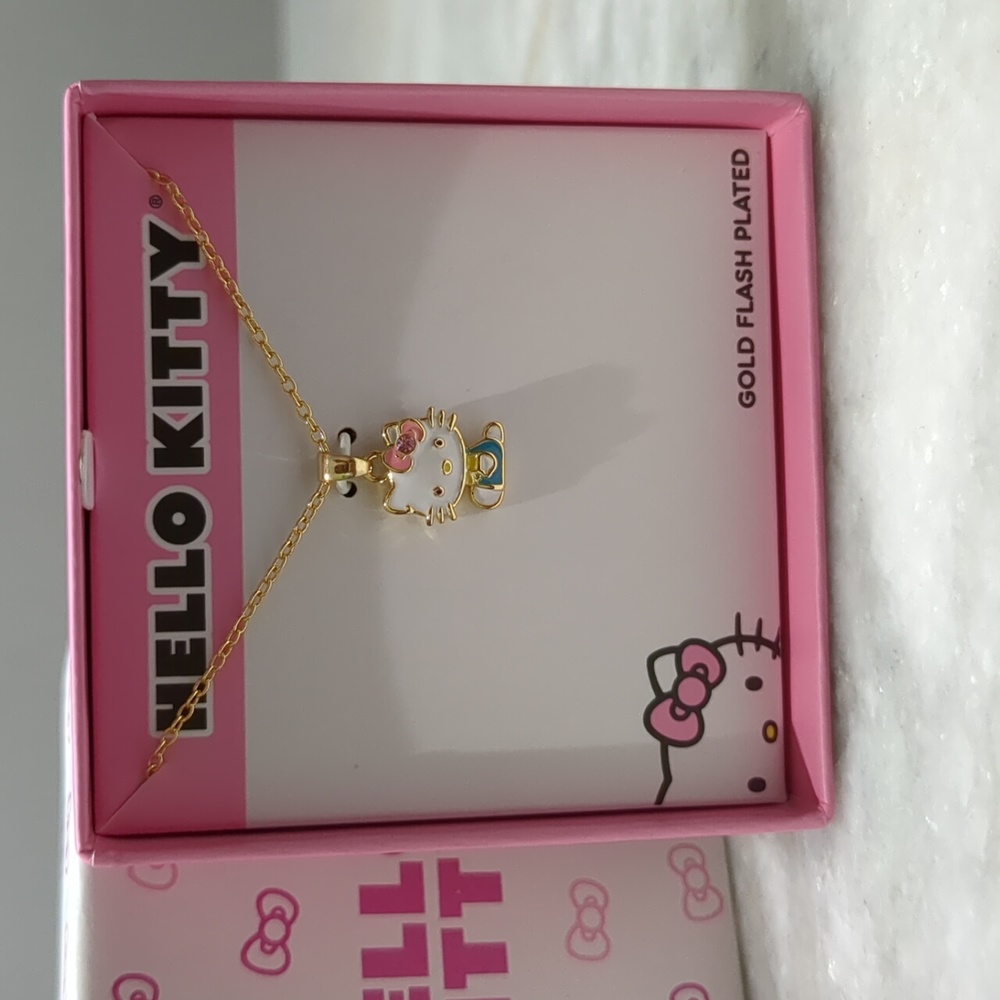Hello Kitty Necklace Gold Flash Plated